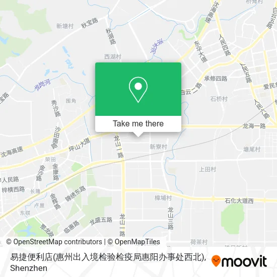 易捷便利店(惠州出入境检验检疫局惠阳办事处西北) map