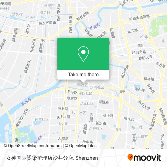 女神国际烫染护理店沙井分店 map