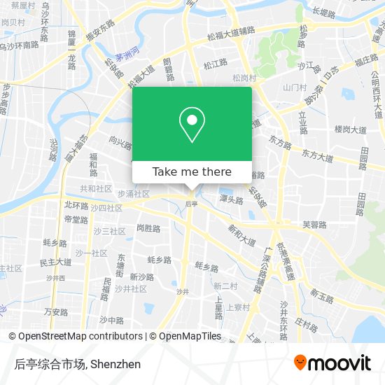 后亭综合市场 map