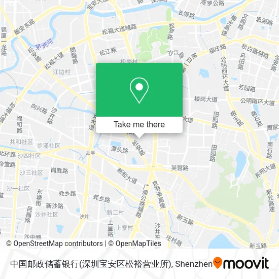 中国邮政储蓄银行(深圳宝安区松裕营业所) map