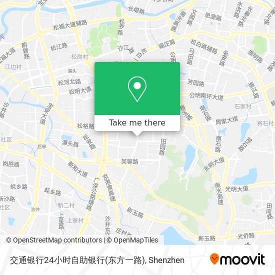 交通银行24小时自助银行(东方一路) map
