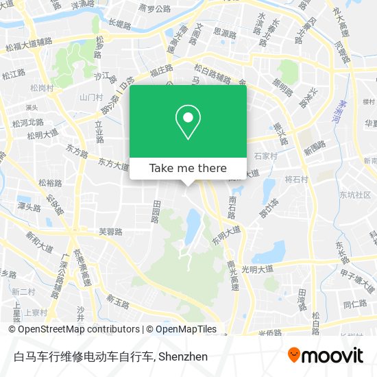 白马车行维修电动车自行车 map