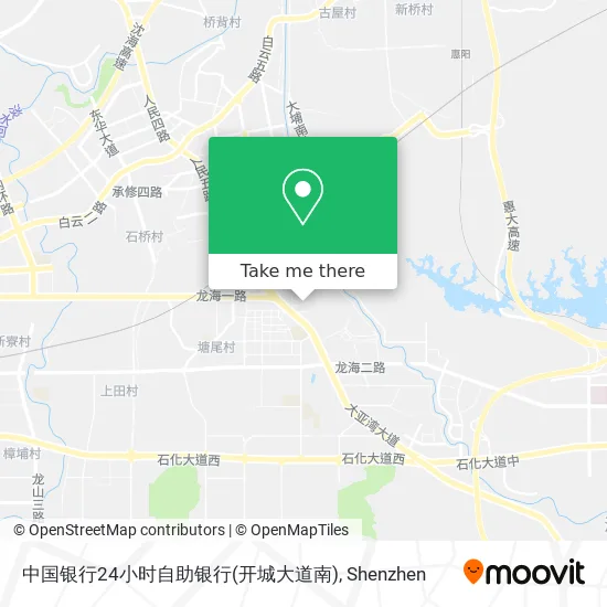 中国银行24小时自助银行(开城大道南) map