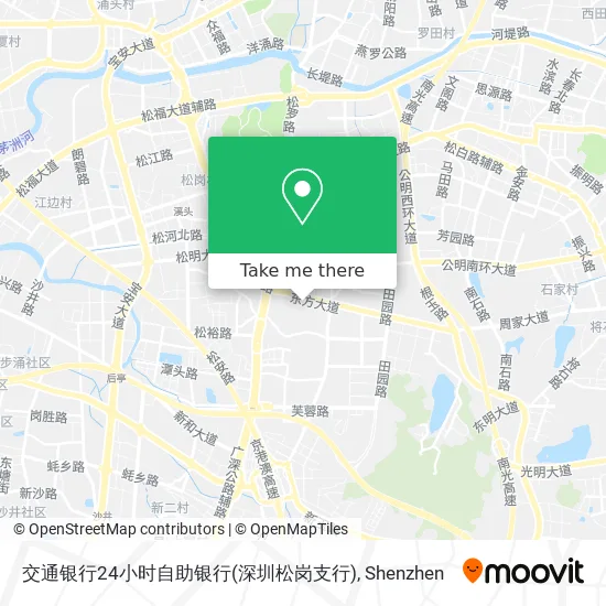 交通银行24小时自助银行(深圳松岗支行) map