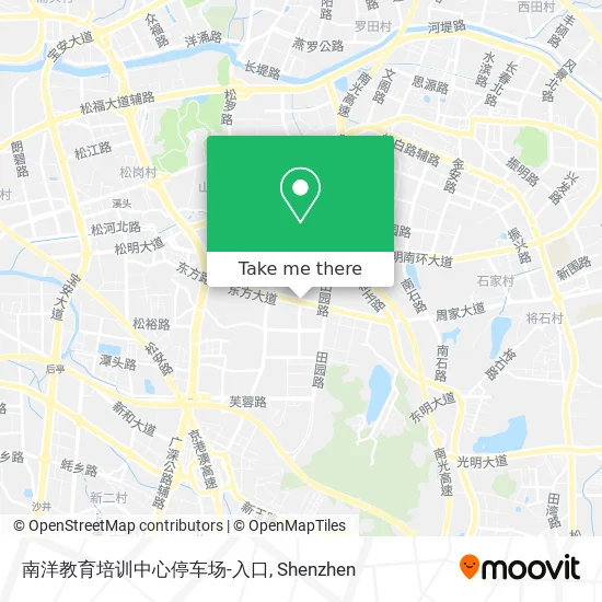 南洋教育培训中心停车场-入口 map