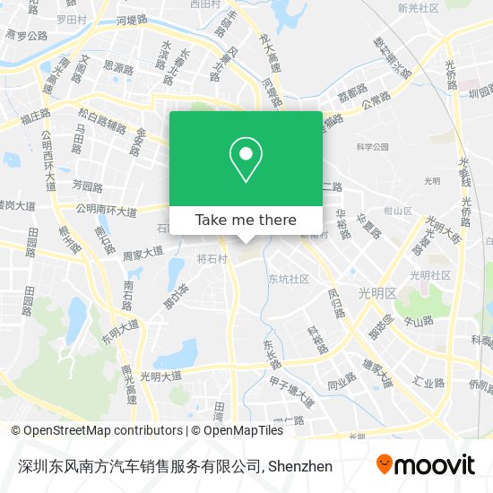 深圳东风南方汽车销售服务有限公司 map