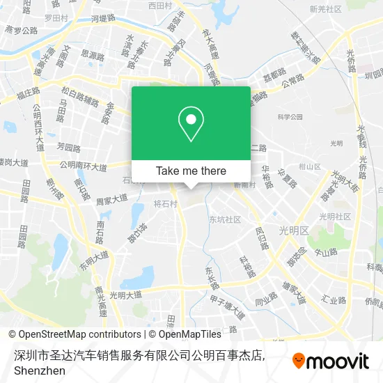 深圳市圣达汽车销售服务有限公司公明百事杰店 map