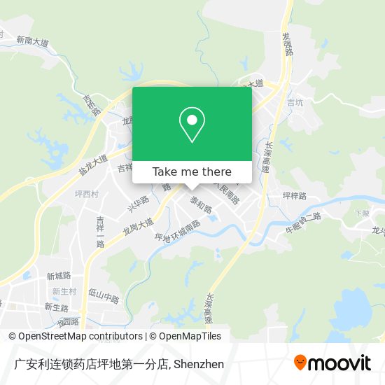 广安利连锁药店坪地第一分店 map