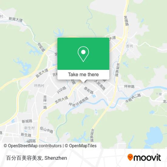百分百美容美发 map