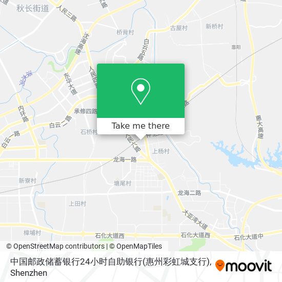 中国邮政储蓄银行24小时自助银行(惠州彩虹城支行) map