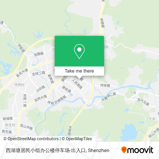 西湖塘居民小组办公楼停车场-出入口 map