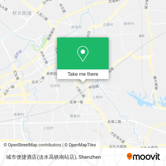 城市便捷酒店(淡水高铁南站店) map