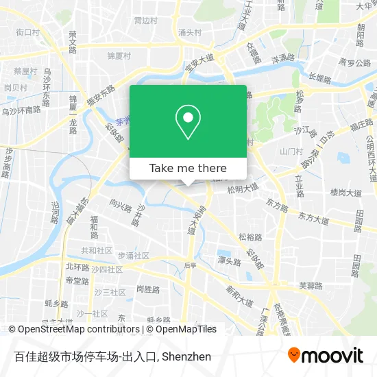 百佳超级市场停车场-出入口 map