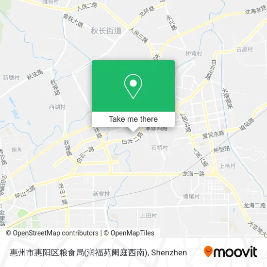 惠州市惠阳区粮食局(润福苑阑庭西南) map