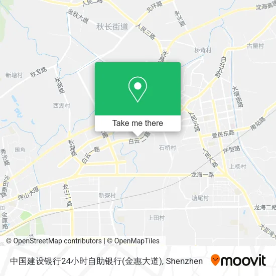 中国建设银行24小时自助银行(金惠大道) map