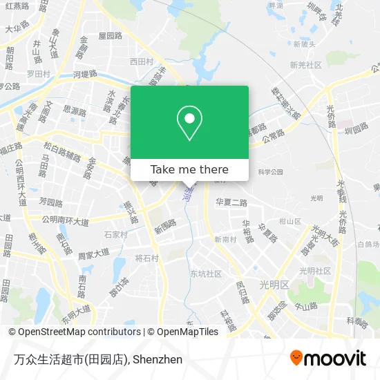 万众生活超市(田园店) map