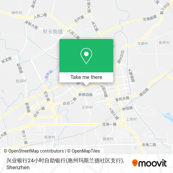 兴业银行24小时自助银行(惠州玛斯兰德社区支行) map