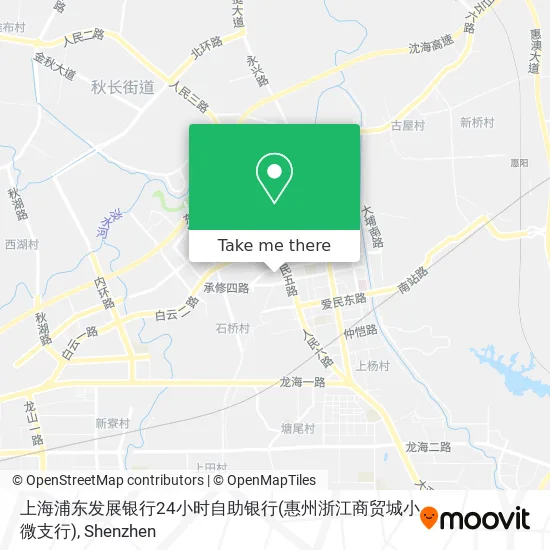 上海浦东发展银行24小时自助银行(惠州浙江商贸城小微支行) map