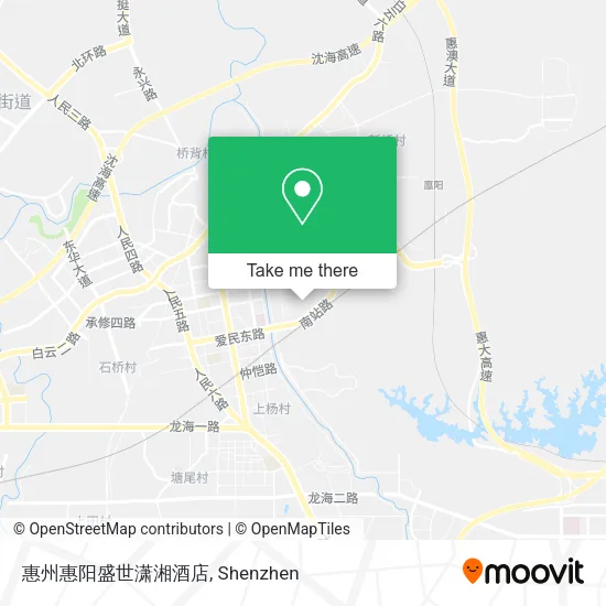 惠州惠阳盛世潇湘酒店 map