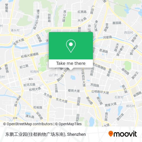 东鹏工业园(佳都购物广场东南) map
