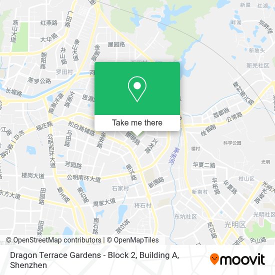 How To Get To 龙盘花园 二巷一幢a座in 公明街道by Bus Or Metro