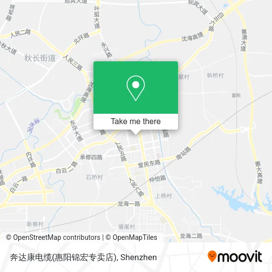 奔达康电缆(惠阳锦宏专卖店) map