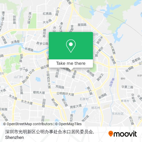 深圳市光明新区公明办事处合水口居民委员会 map