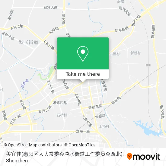 美宜佳(惠阳区人大常委会淡水街道工作委员会西北) map