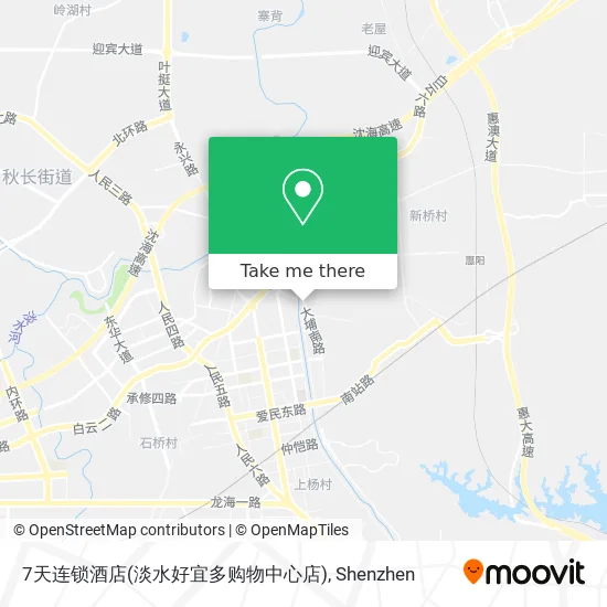 7天连锁酒店(淡水好宜多购物中心店) map