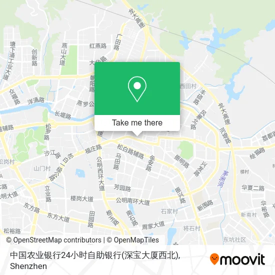 中国农业银行24小时自助银行(深宝大厦西北) map