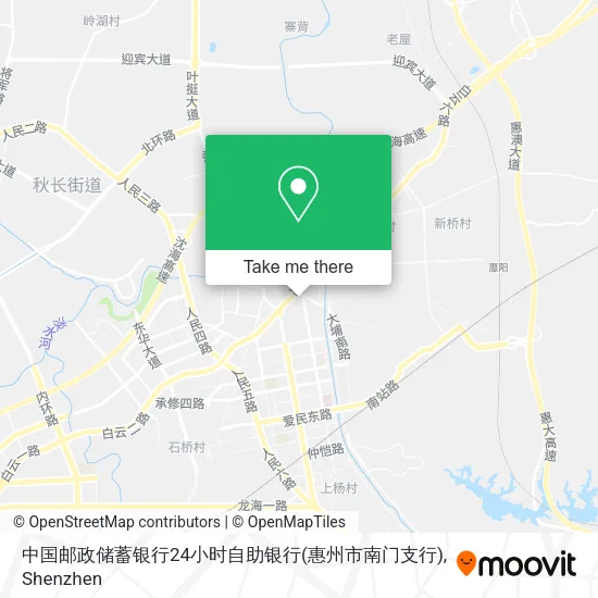 中国邮政储蓄银行24小时自助银行(惠州市南门支行) map