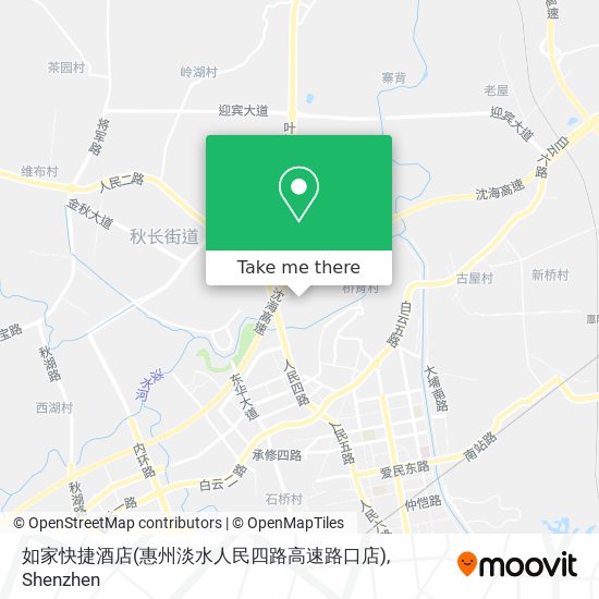 如家快捷酒店(惠州淡水人民四路高速路口店) map