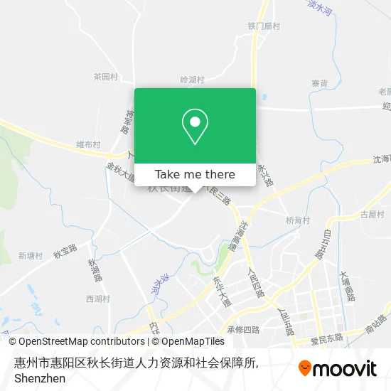 惠州市惠阳区秋长街道人力资源和社会保障所 map