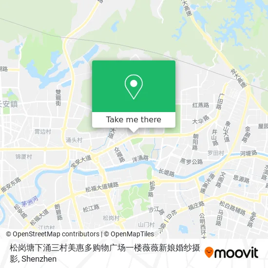 松岗塘下涌三村美惠多购物广场一楼薇薇新娘婚纱摄影 map