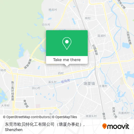东莞市欧贝特化工有限公司（塘厦办事处） map