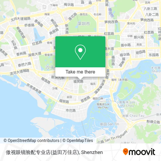 傲视眼镜验配专业店(益田万佳店) map