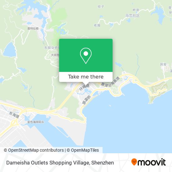 Dameisha Outlets Shopping Village map