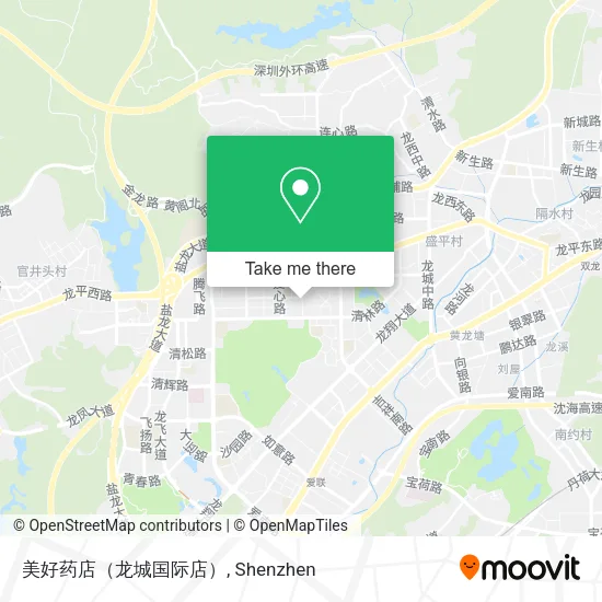 美好药店（龙城国际店） map