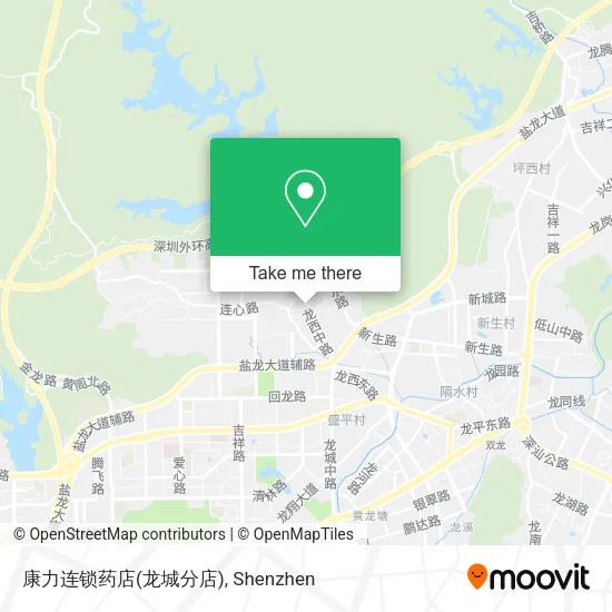 康力连锁药店(龙城分店) map