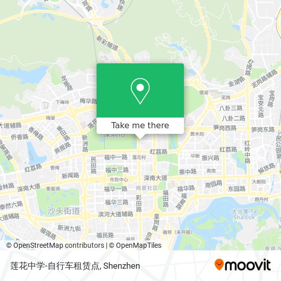 莲花中学-自行车租赁点 map