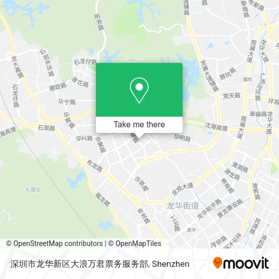 深圳市龙华新区大浪万君票务服务部 map