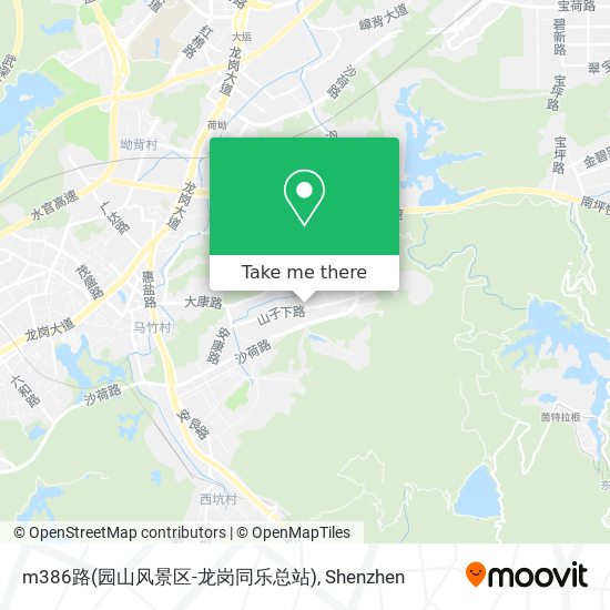 m386路(园山风景区-龙岗同乐总站) map