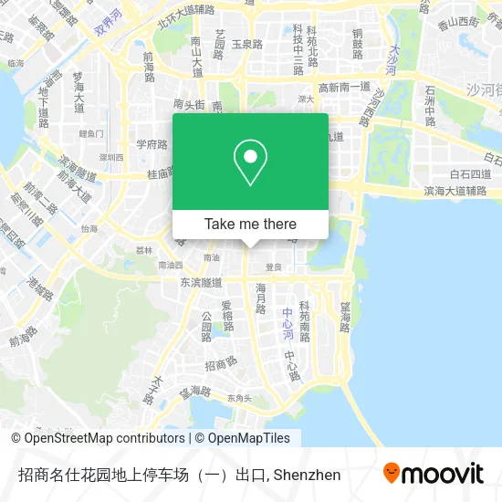 招商名仕花园地上停车场（一）出口 map