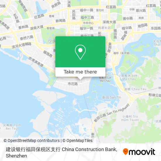 建设银行福田保税区支行 China Construction Bank map