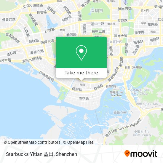 Starbucks Yitian 益田 map