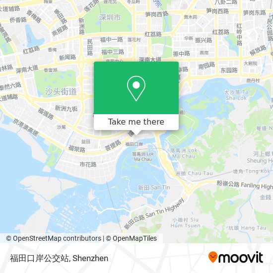 福田口岸公交站 map