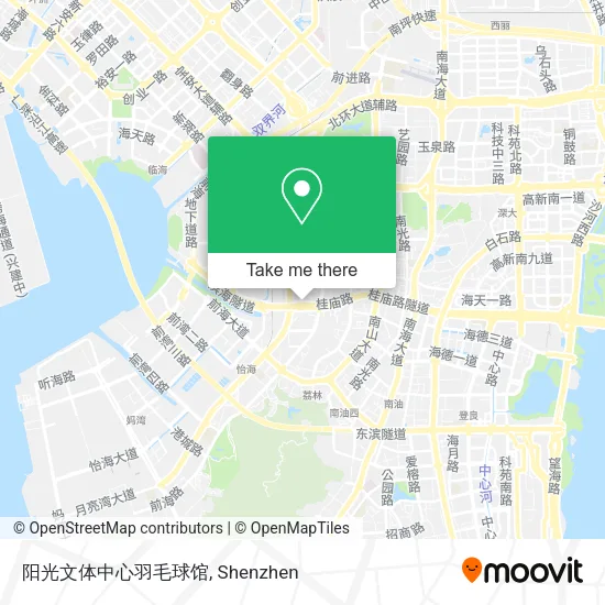 阳光文体中心羽毛球馆 map