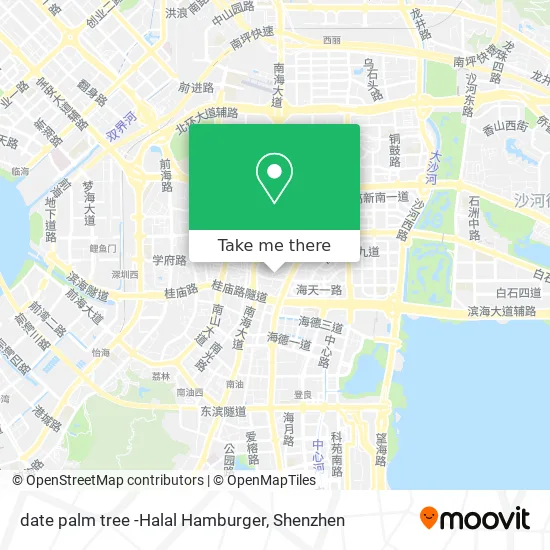 date palm tree -Halal Hamburger map