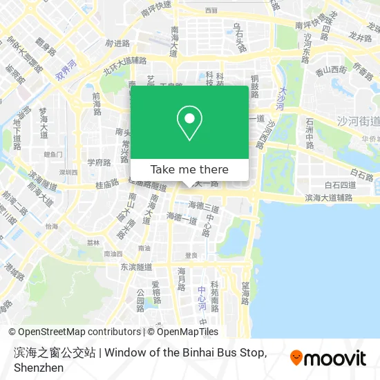 滨海之窗公交站 | Window of the Binhai Bus Stop map