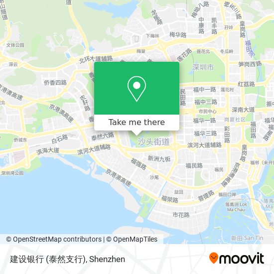 建设银行 (泰然支行) map